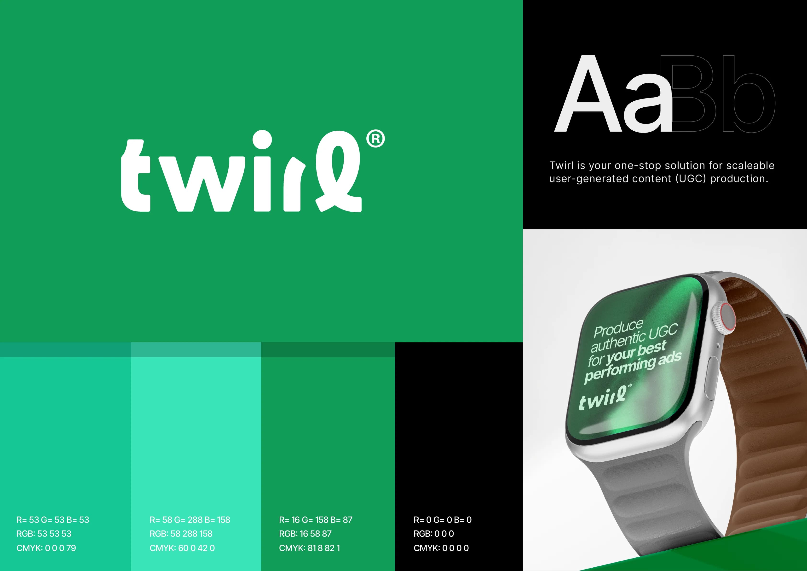 Twirl brand identity, typography, and visual system