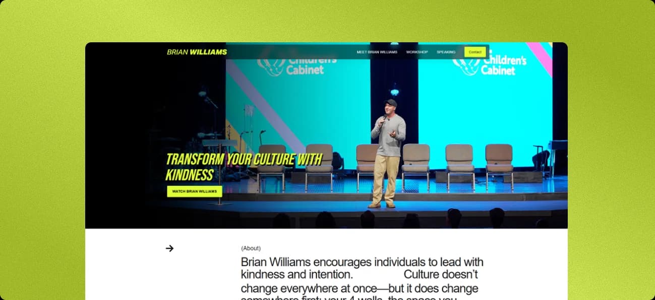 Brian Williams keynote speaker homepage