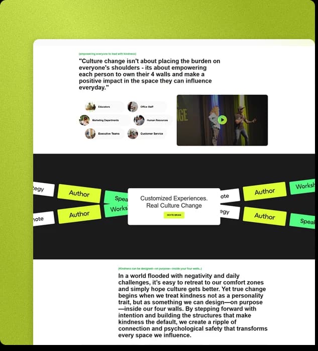 BW Speaks keynote offerings and speaker website content
