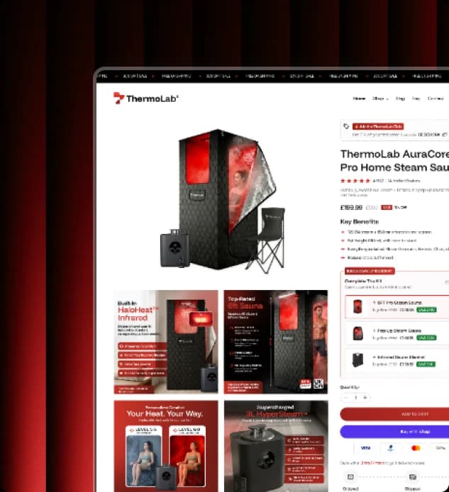 ThermoLab sauna product detail page