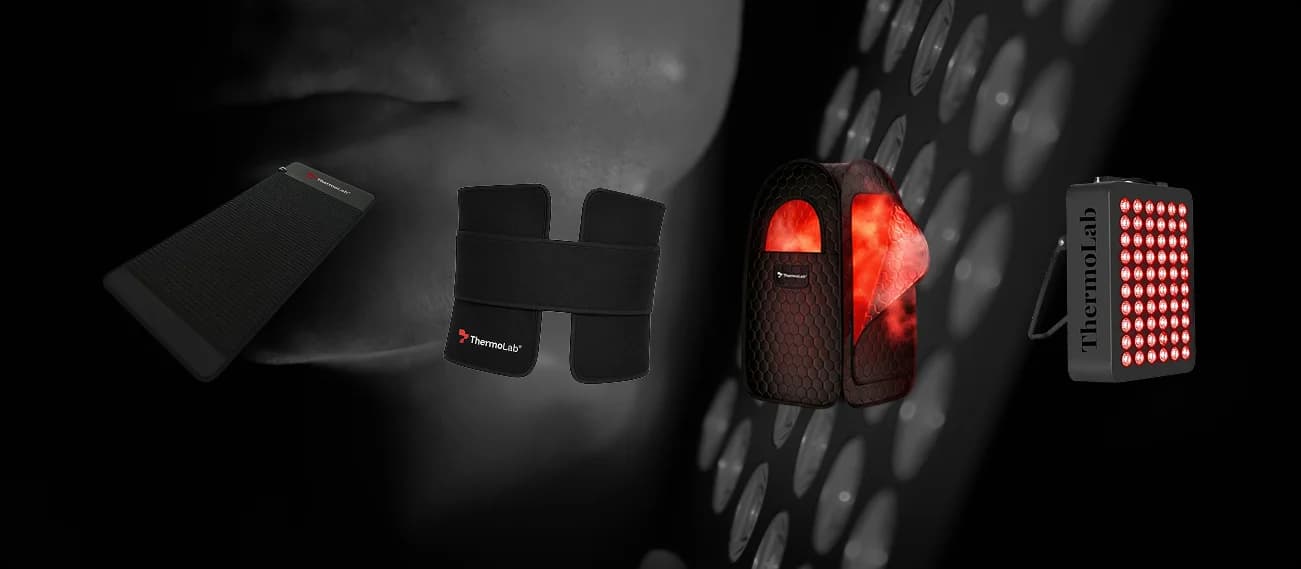 ThermoLab wellness devices, sauna, and red light product range