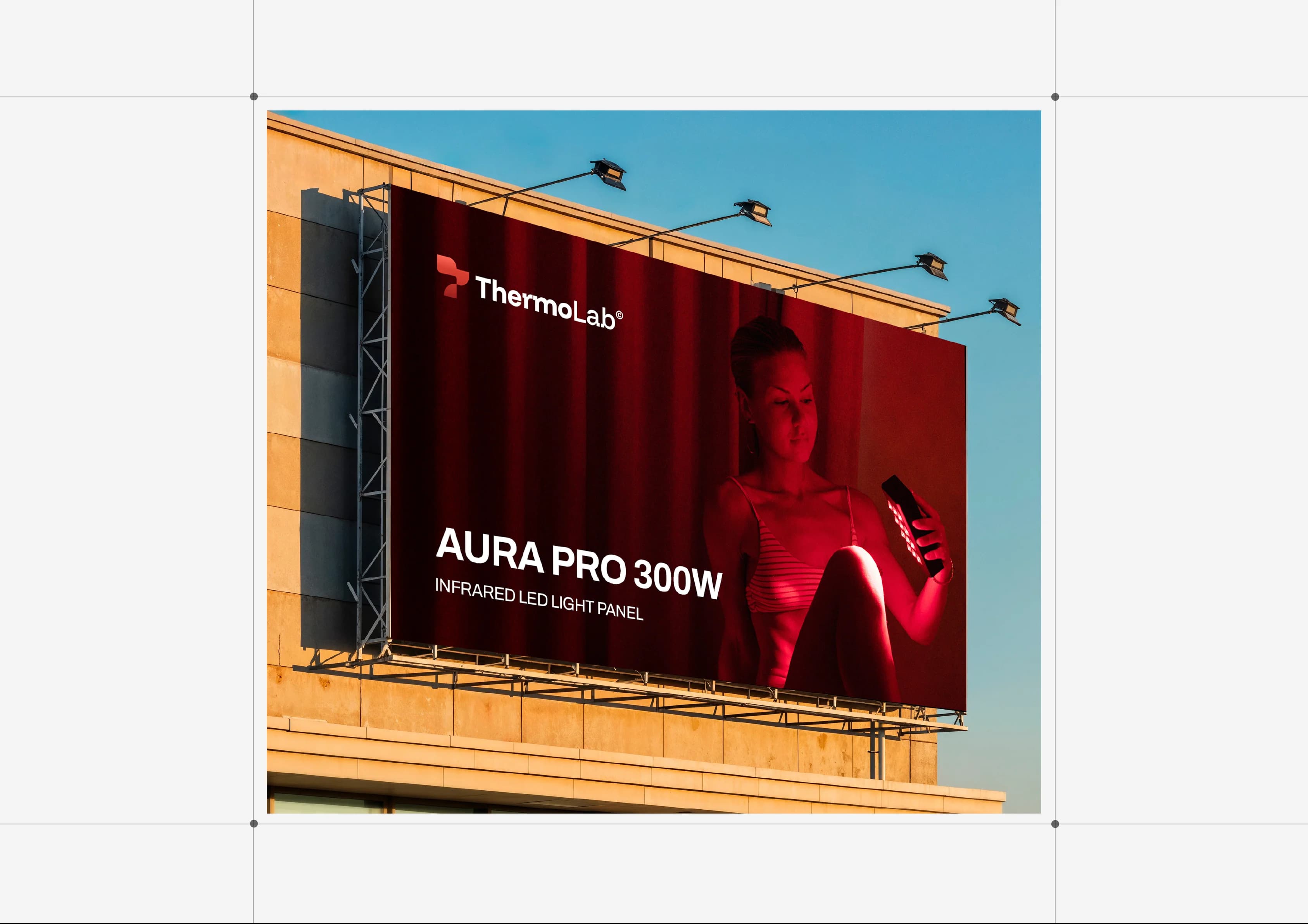 ThermoLab Aura Pro red light panel billboard