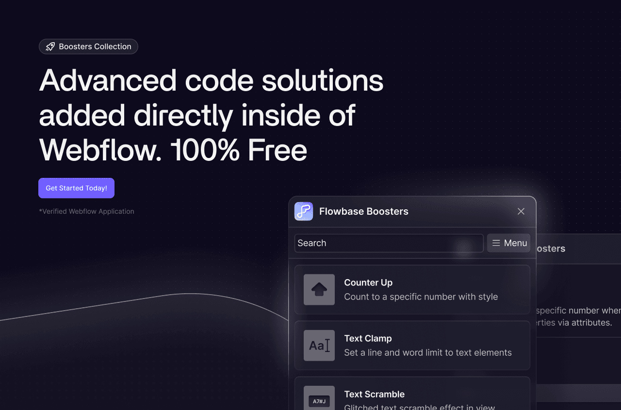 Introducing the Webflow Boosters App